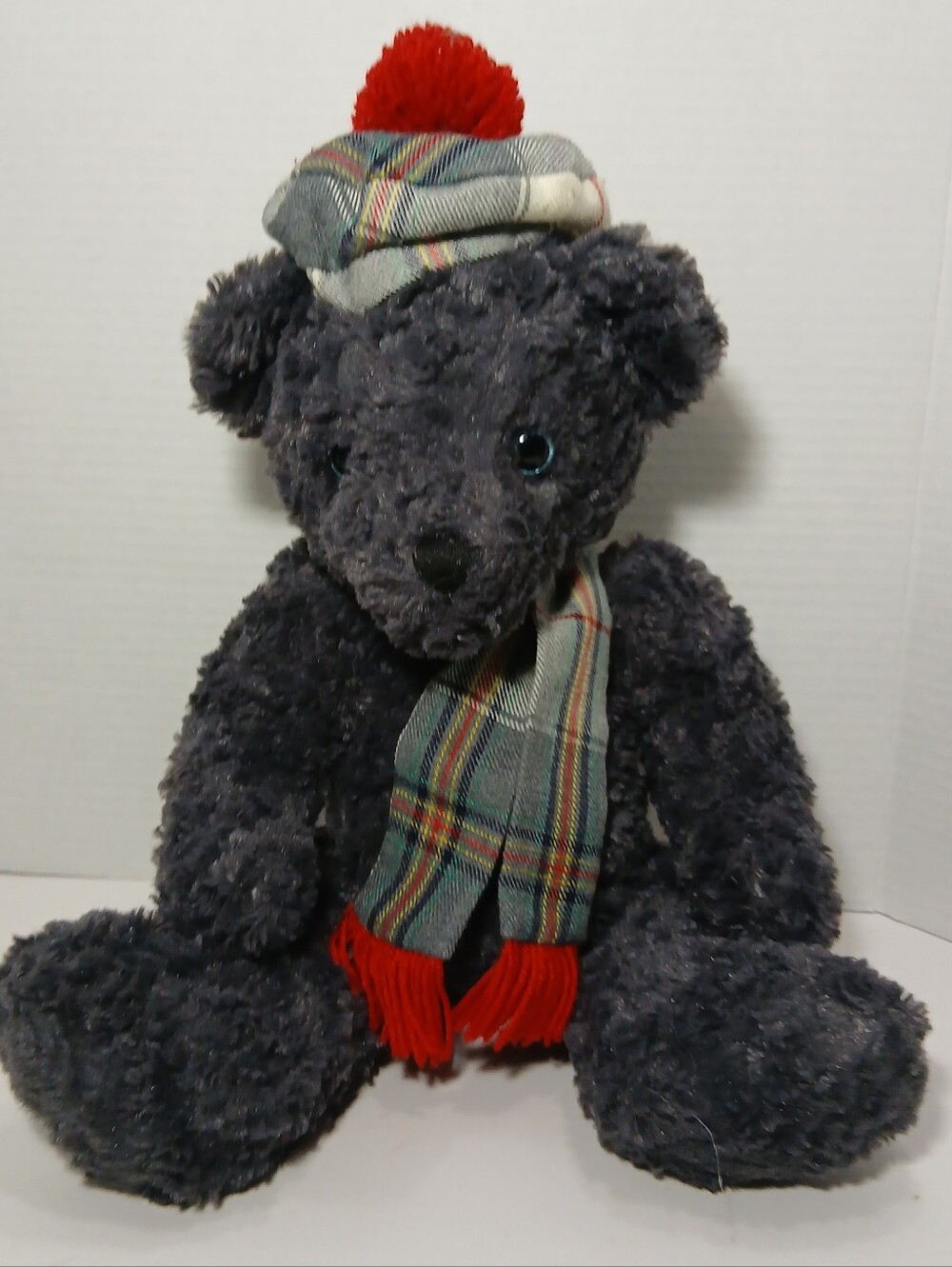 Hudson's Bay Company 2015 Heritage Charity Bear Tolmie Grey Tartan Plaid